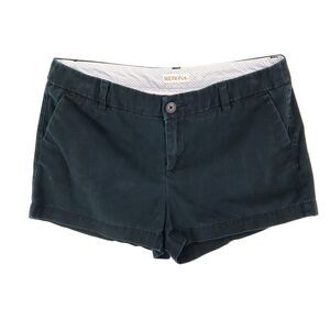 Merona Chino Shorts Low Rise Womens Size 6 Very Dark‎ Blue 100% Cotton Pockets